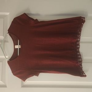 Maroon Crop Top
